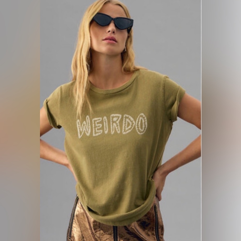 MOTHER Olive Graphic Tee